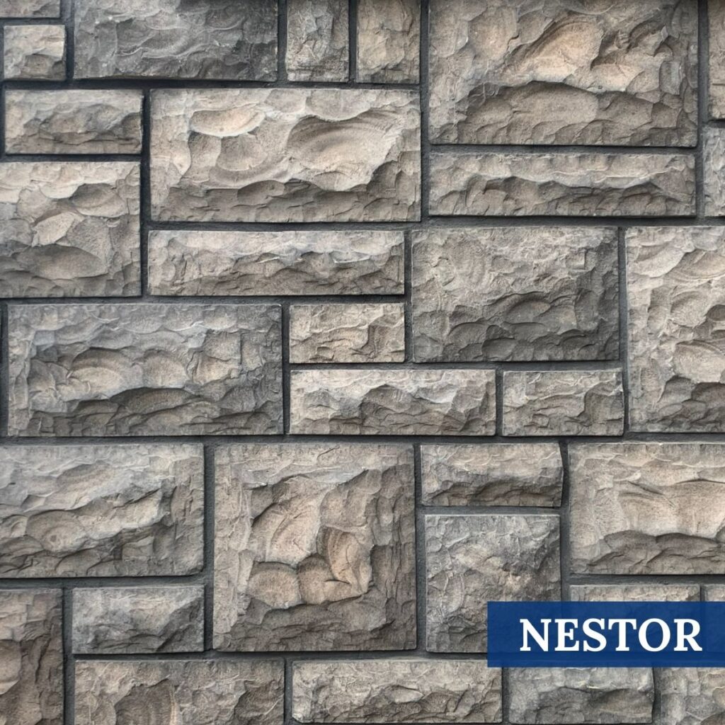 Sample Photo of Innovative Stoncraft's Nestor Profile which displays dark beige hues. This profile is part of our Castle Collection.