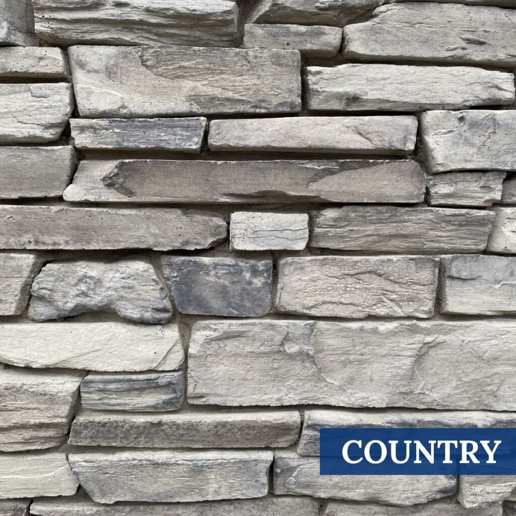 Sample Photo of Innovative Stoncraft's Country Profile which display silver hues. This profile is part of our Ledge Collection.