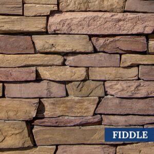 Sample Photo of Innovative Stoncraft's Fiddle Profile which displays red rust and orange hues. This profile is part of our Ledge Collection.