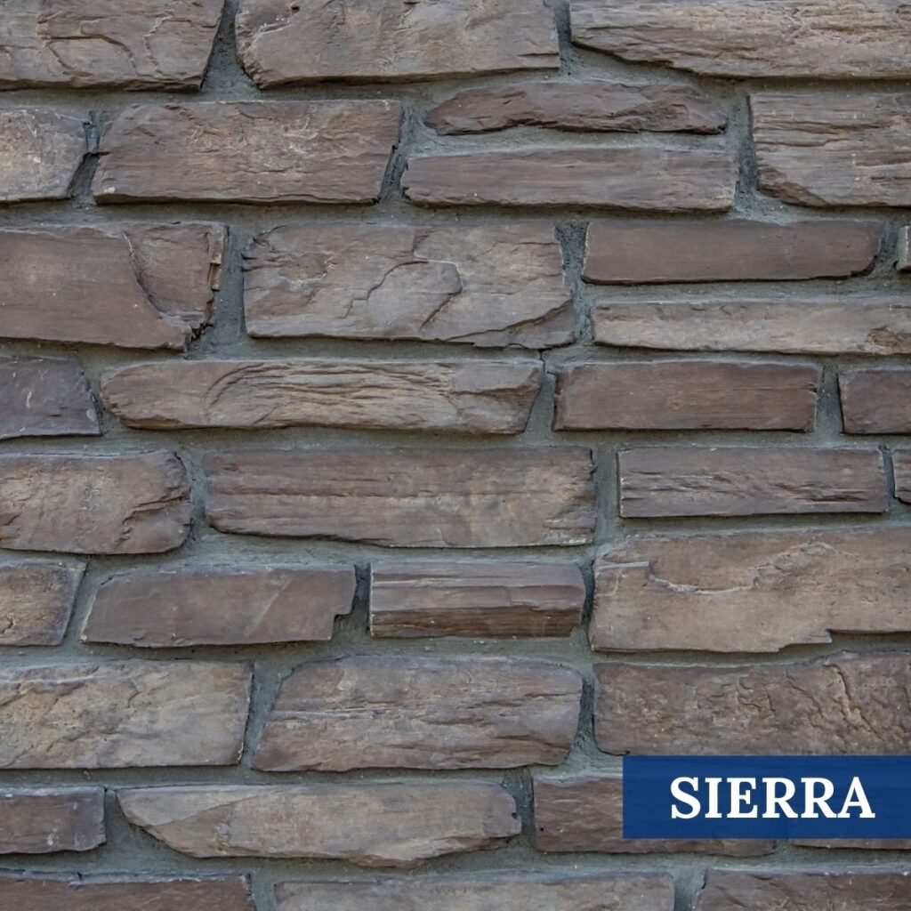 Sample Photo of Innovative Stoncraft's Seirra Profile which displays rust and brown hues. This profile is part of our Ledge Collection.