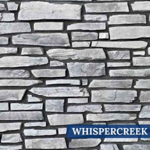 Sample Photo of Innovative Stoncraft's Whispercreek Profile which displays silver hues. This profile is part of our Ledge Collection.