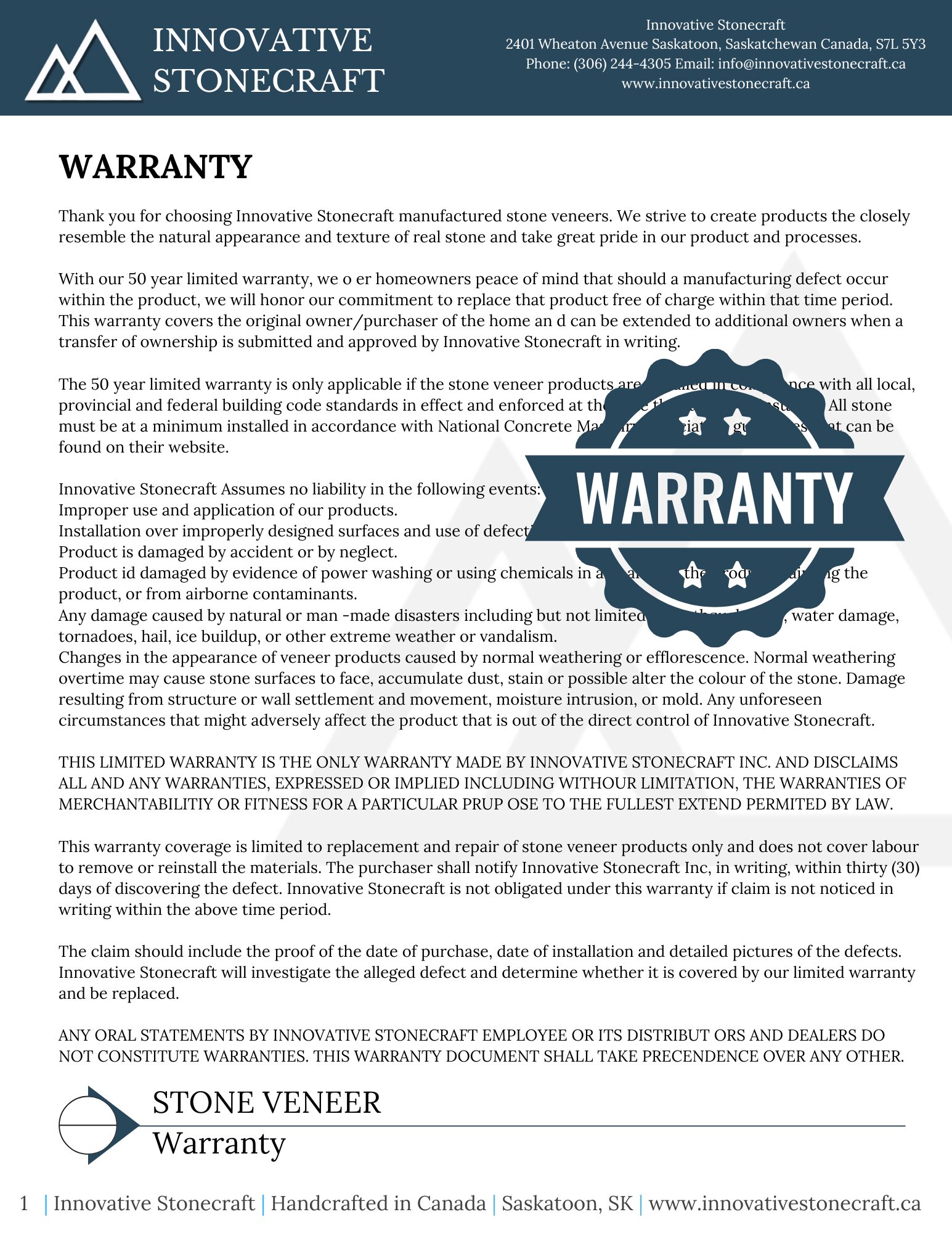 Limited Warranty